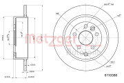 6110366 Brzdový kotouč COATED METZGER