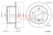 6110368 Brzdový kotouč COATED METZGER