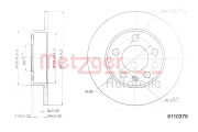 6110376 Brzdový kotouč COATED METZGER