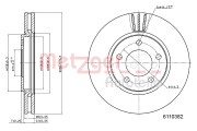 6110382 Brzdový kotouč COATED METZGER