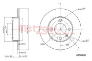 6110390 METZGER brzdový kotúč 6110390 METZGER