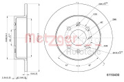 6110400 Brzdový kotouč GREENPARTS METZGER