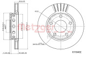 6110402 Brzdový kotouč COATED METZGER