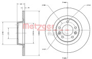 6110422 Brzdový kotouč COATED METZGER