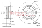 6110424 Brzdový kotouč COATED METZGER