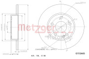 6110445 Brzdový kotouč METZGER