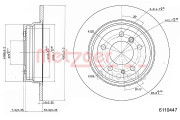 6110447 Brzdový kotouč COATED METZGER