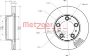 6110477 METZGER brzdový kotúč 6110477 METZGER