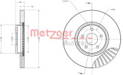 6110503 Brzdový kotouč COATED METZGER