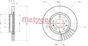 6110541 Brzdový kotouč METZGER