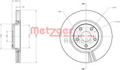 6110542 Brzdový kotouč COATED METZGER