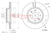 6110544 Brzdový kotouč COATED METZGER