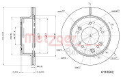 6110582 Brzdový kotouč COATED METZGER