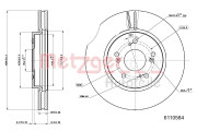 6110584 Brzdový kotouč COATED METZGER