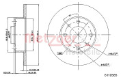 6110585 Brzdový kotouč METZGER