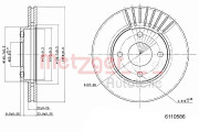 6110586 Brzdový kotouč COATED METZGER