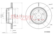 6110589 METZGER brzdový kotúč 6110589 METZGER