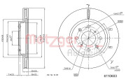 6110603 Brzdový kotouč COATED METZGER