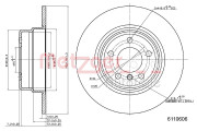 6110606 Brzdový kotouč COATED METZGER