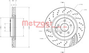 6110614 METZGER brzdový kotúč 6110614 METZGER