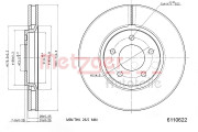 6110622 Brzdový kotouč COATED METZGER