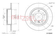 6110645 Brzdový kotouč COATED METZGER