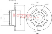 6110647 Brzdový kotouč COATED METZGER