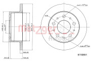 6110651 Brzdový kotouč COATED METZGER