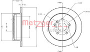 6110658 Brzdový kotouč COATED METZGER