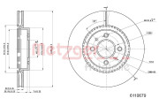 6110679 Brzdový kotouč COATED METZGER