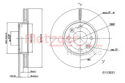 6110681 Brzdový kotouč GREENPARTS METZGER