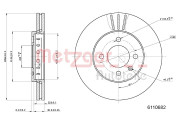 6110682 Brzdový kotouč GREENPARTS METZGER