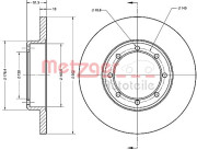 6110686 Brzdový kotouč COATED METZGER