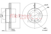 6110687 Brzdový kotouč GREENPARTS METZGER