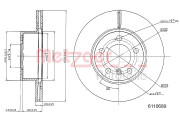 6110689 Brzdový kotouč METZGER