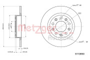 6110690 Brzdový kotouč COATED METZGER