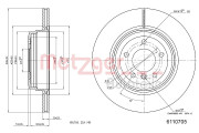 6110705 Brzdový kotouč COATED METZGER