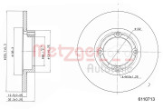 6110713 Brzdový kotouč METZGER