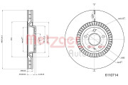 6110714 Brzdový kotouč GREENPARTS METZGER