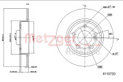 6110720 METZGER brzdový kotúč 6110720 METZGER