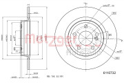 6110732 Brzdový kotouč GREENPARTS METZGER