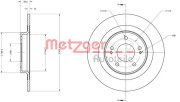 6110741 Brzdový kotouč GREENPARTS METZGER