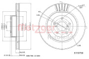 6110750 Brzdový kotouč COATED METZGER