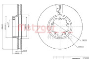 6110767 Brzdový kotouč COATED METZGER