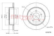 6110776 Brzdový kotouč COATED METZGER