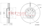 6110787 Brzdový kotouč GREENPARTS METZGER