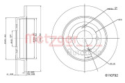 6110792 Brzdový kotouč COATED METZGER