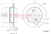 6110793 Brzdový kotouč COATED METZGER