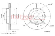 6110805 METZGER brzdový kotúč 6110805 METZGER