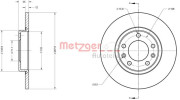 6110815 Brzdový kotouč COATED METZGER